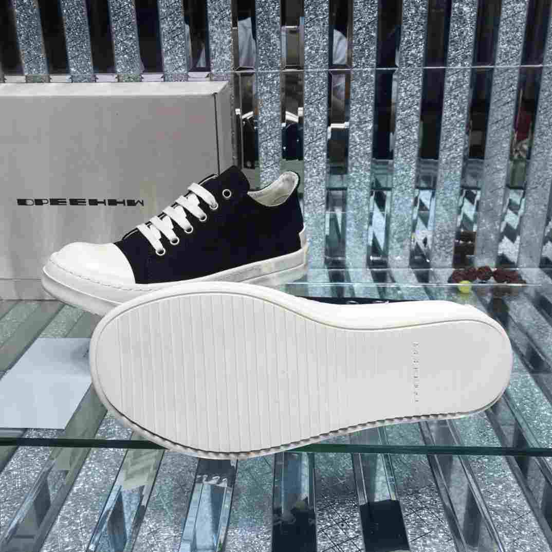 Rick Owens Low-Top Canvas Sneakers - DesignerGu