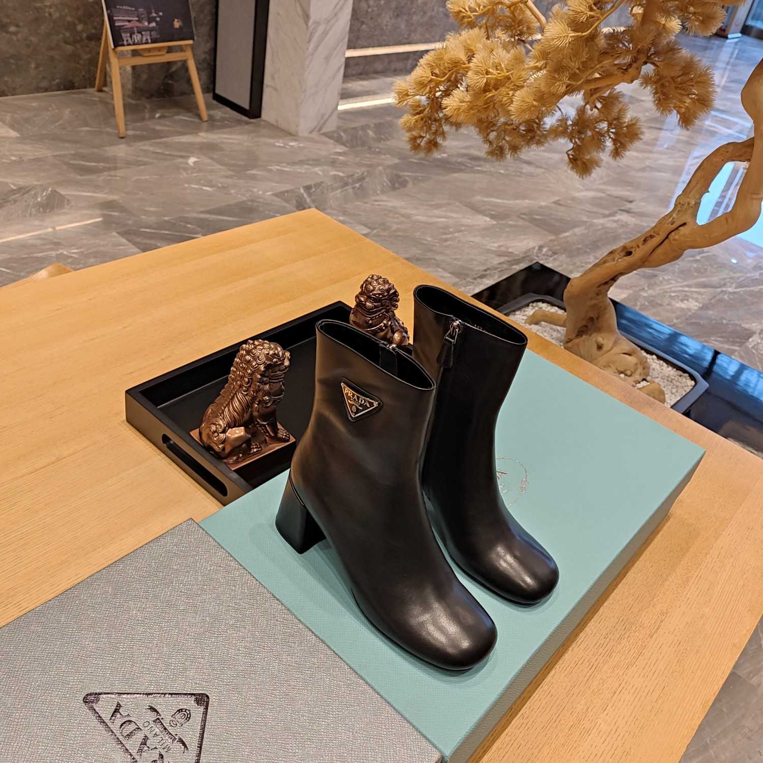 Prada Leather Booties - DesignerGu