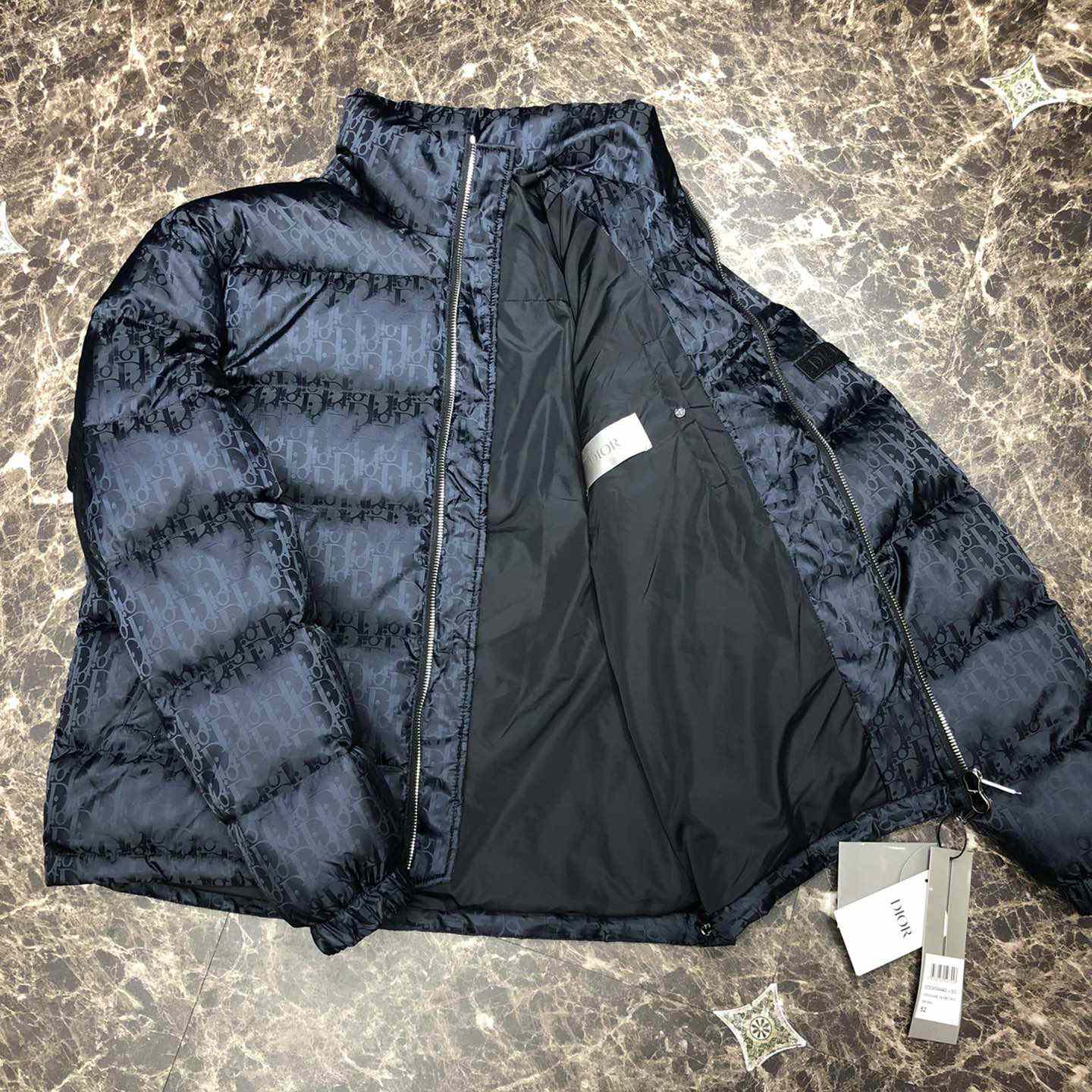 Dior Oblique Print Down Puffer Jacket - DesignerGu