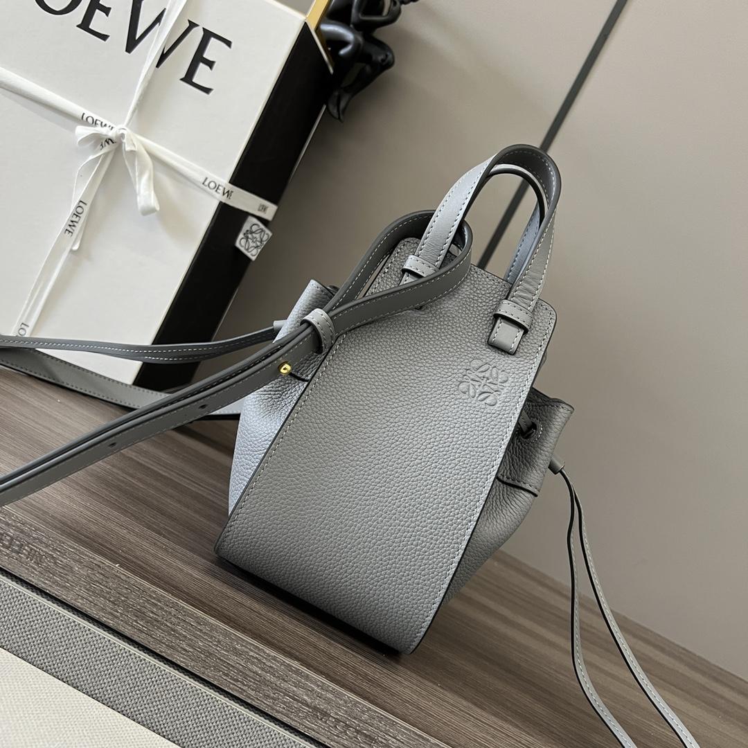 Loewe Mini Hammock drawstring in soft grained calfskin - DesignerGu