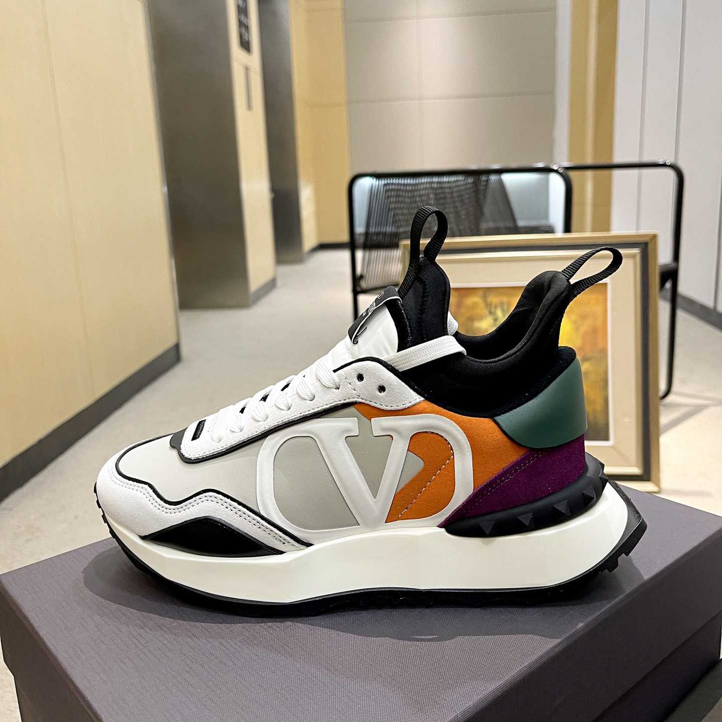 Valenti Netrunner Fabric And Suede Sneaker - DesignerGu