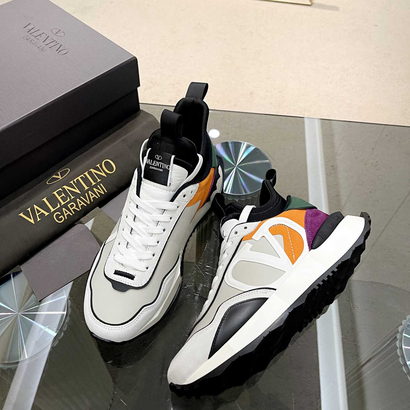 Valenti Netrunner Fabric And Suede Sneaker - DesignerGu