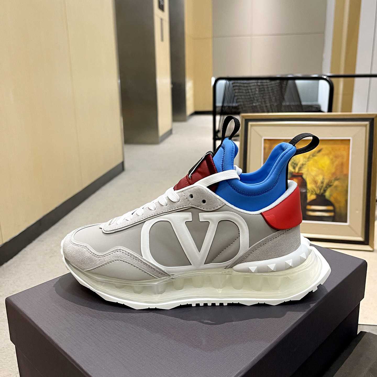 Valenti  Netrunner Fabric And Suede Sneaker - DesignerGu