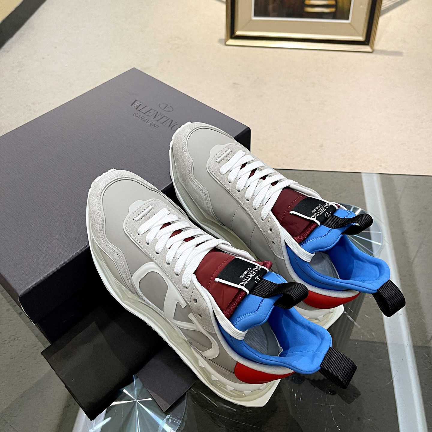 Valenti  Netrunner Fabric And Suede Sneaker - DesignerGu