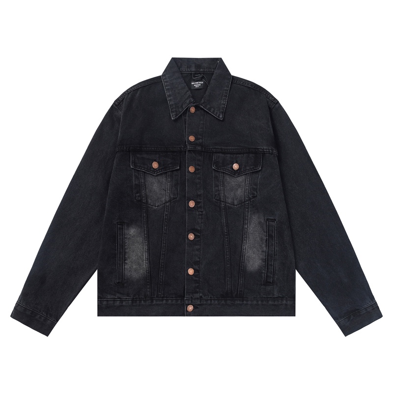 Balenciaga Hand Drawn BB Icon Oversized Jacket In Black - DesignerGu