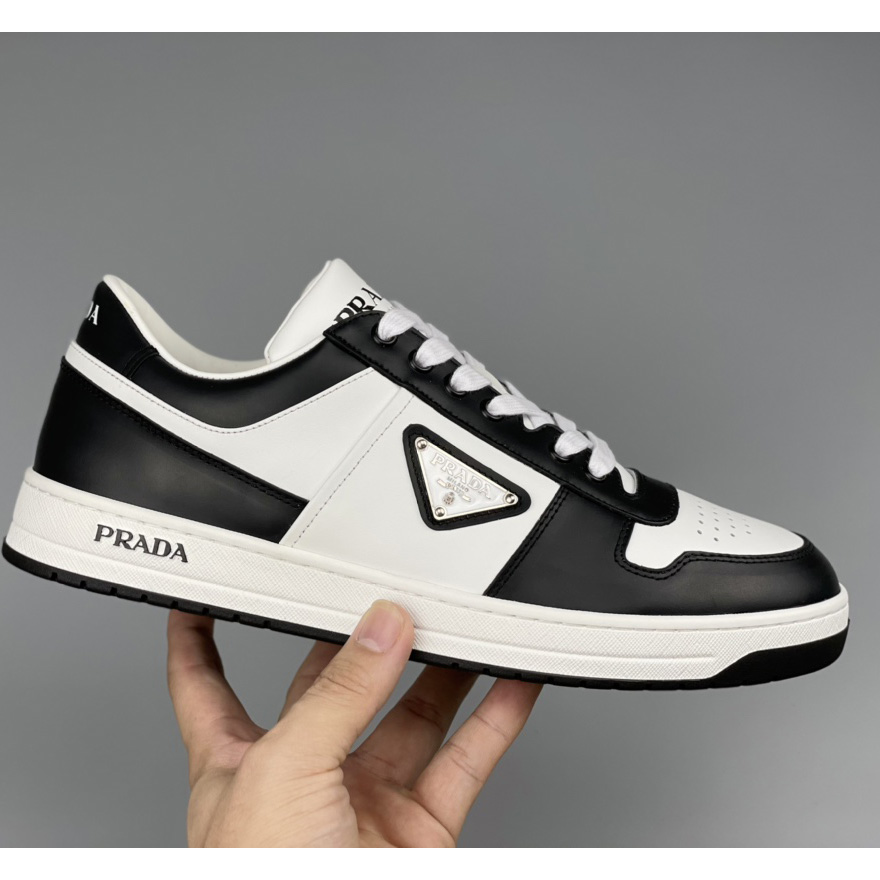 Prada Downtown Leather Sneakers - DesignerGu