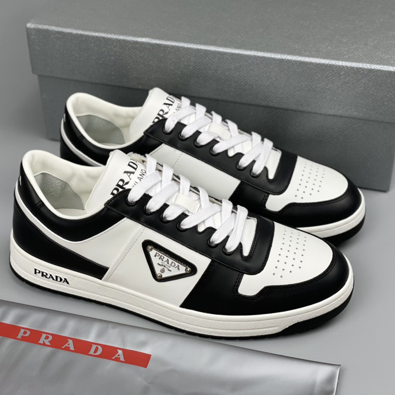 Prada Downtown Leather Sneakers - DesignerGu