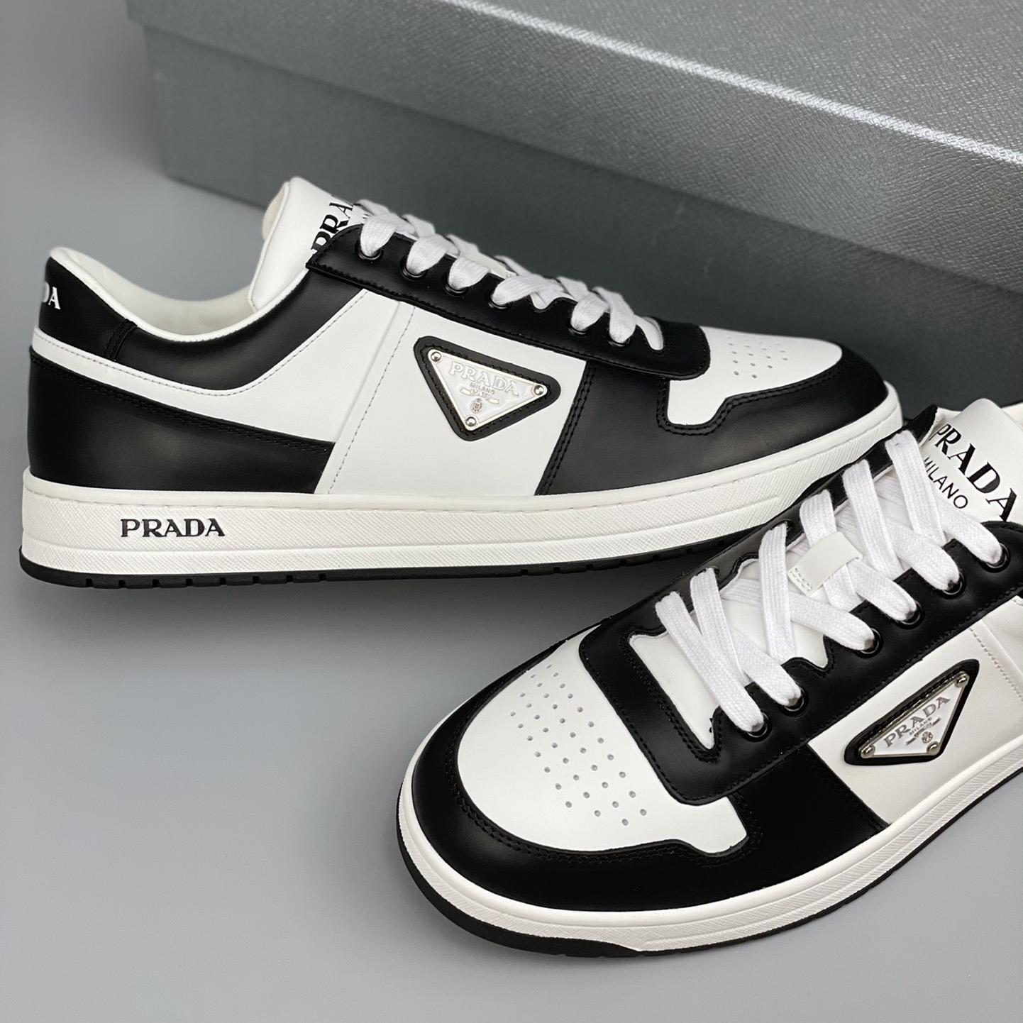 Prada Downtown Leather Sneakers - DesignerGu