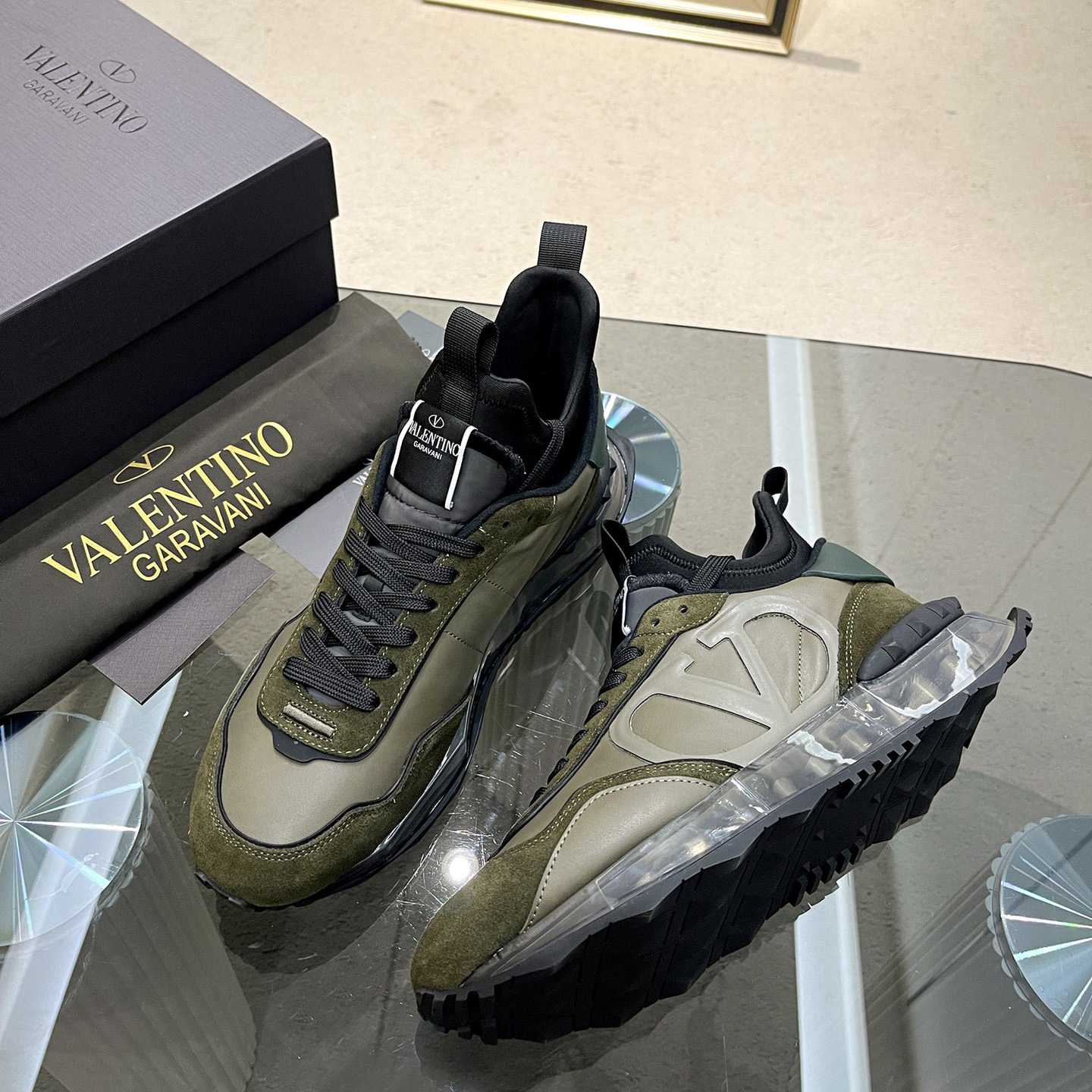 Valenti Netrunner Fabric And Suede Sneaker - DesignerGu