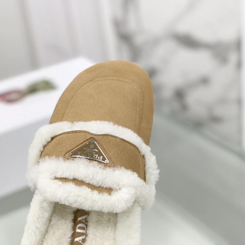 Prada Shearling Slippers - DesignerGu