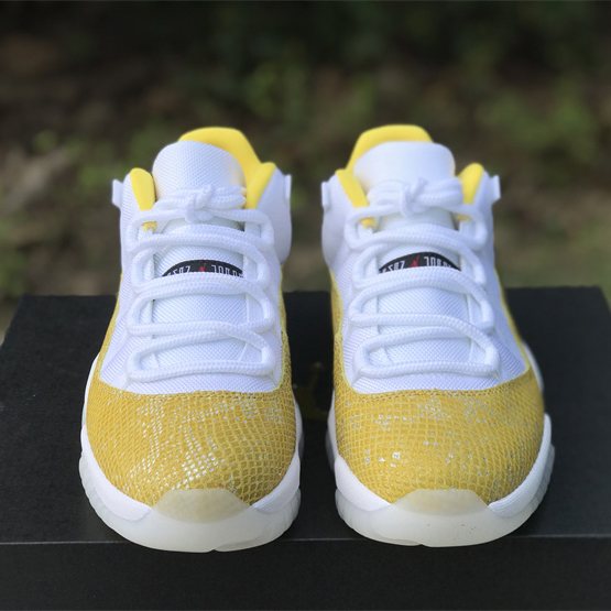 Air Jordan 11 Low “Yellow Snakeskin” Sneakers     Ah7860-107 - DesignerGu