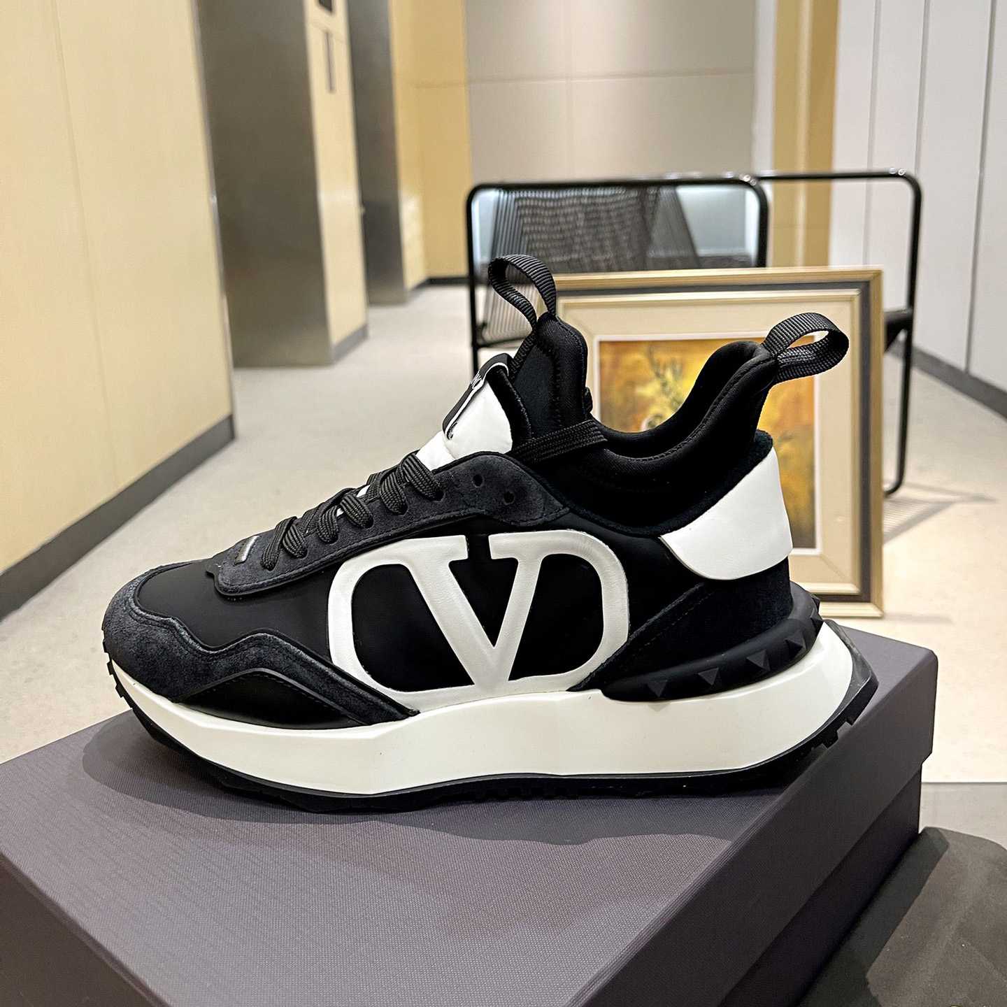 Valenti Netrunner Fabric And Suede Sneaker - DesignerGu