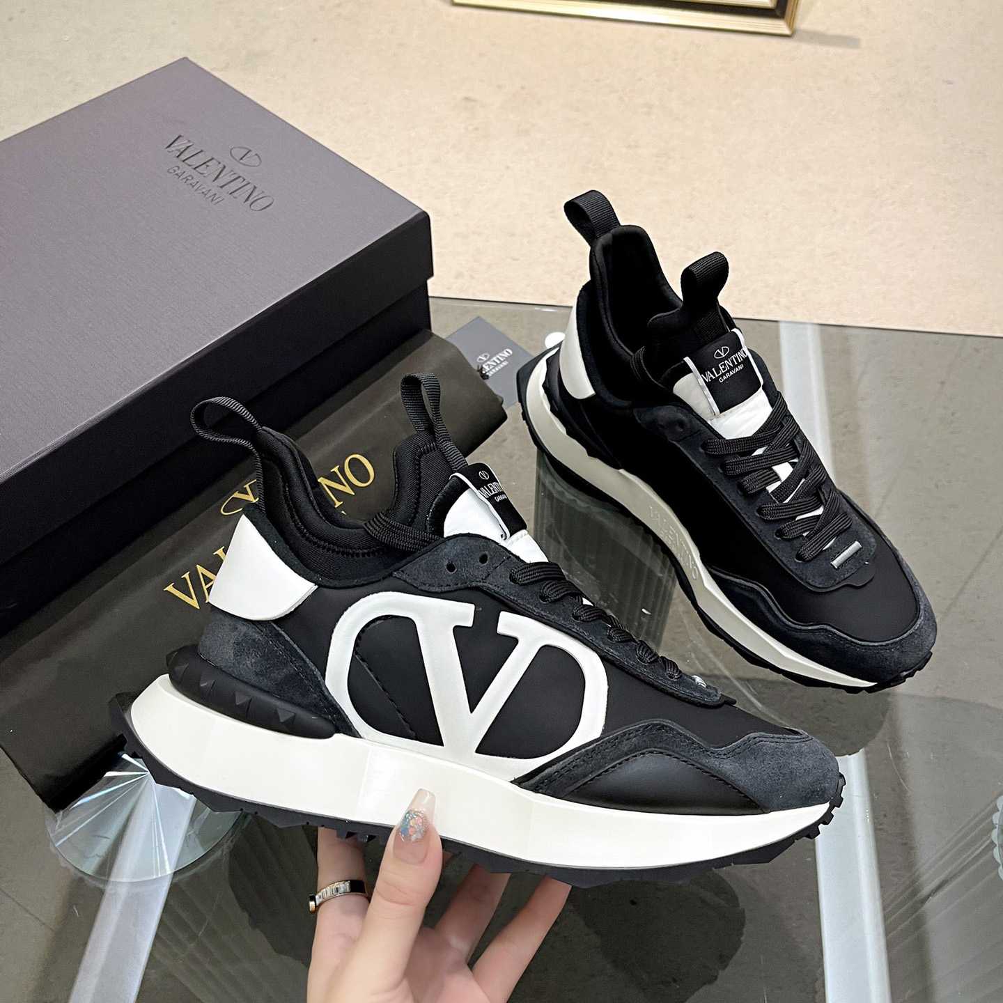 Valenti Netrunner Fabric And Suede Sneaker - DesignerGu