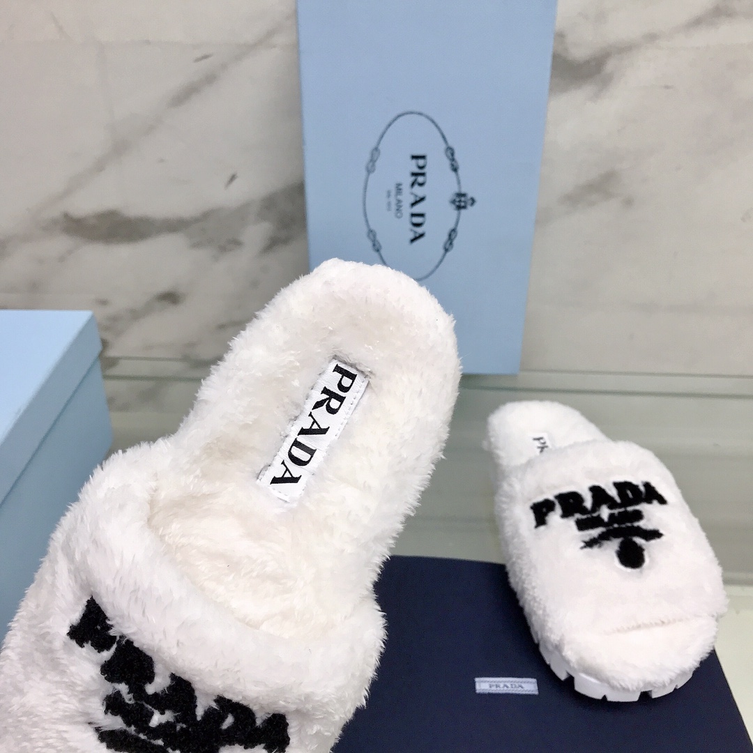 Prada Terry Cloth Slides - DesignerGu