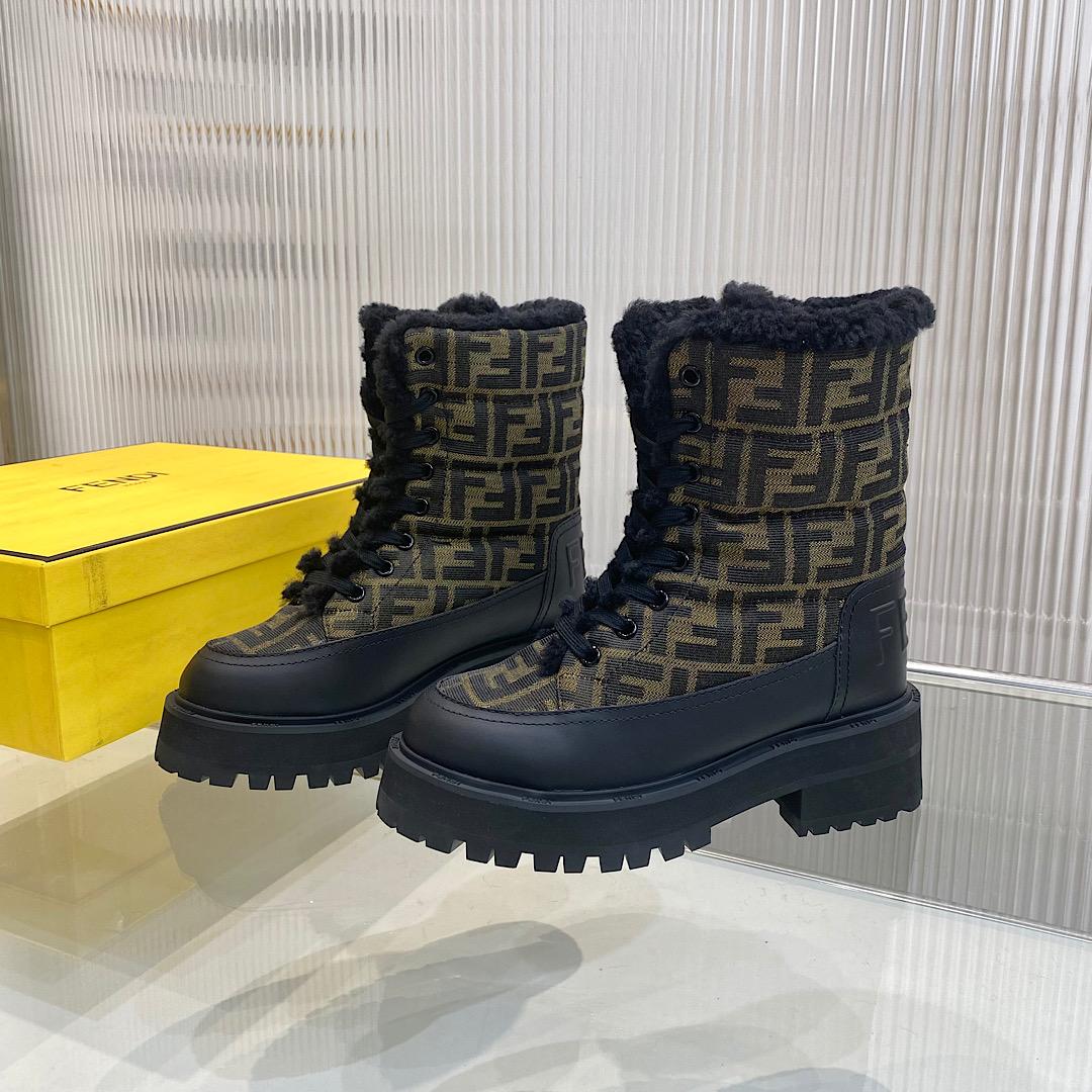 Fendi Signature Biker Boots - DesignerGu