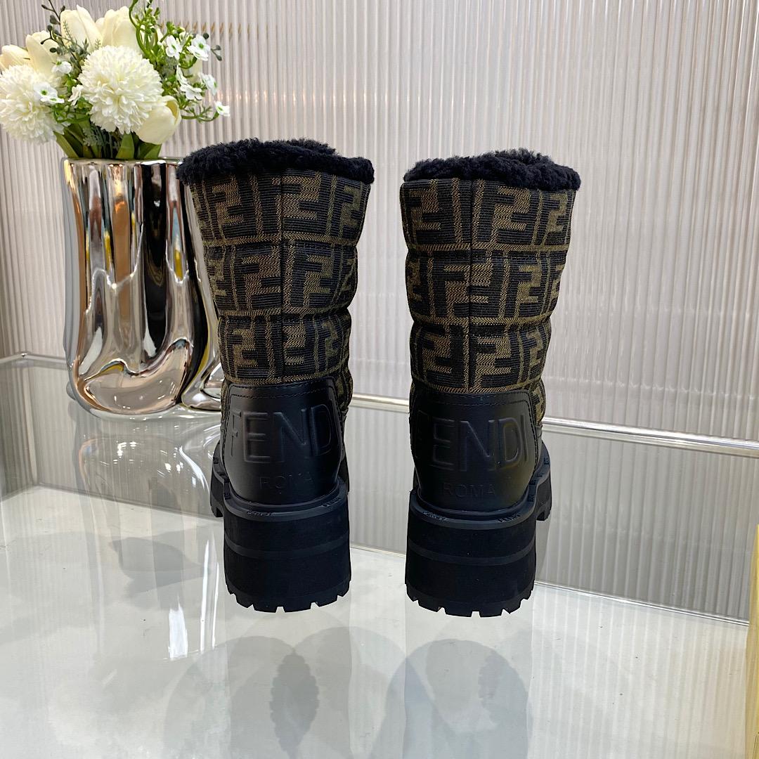 Fendi Signature Biker Boots - DesignerGu