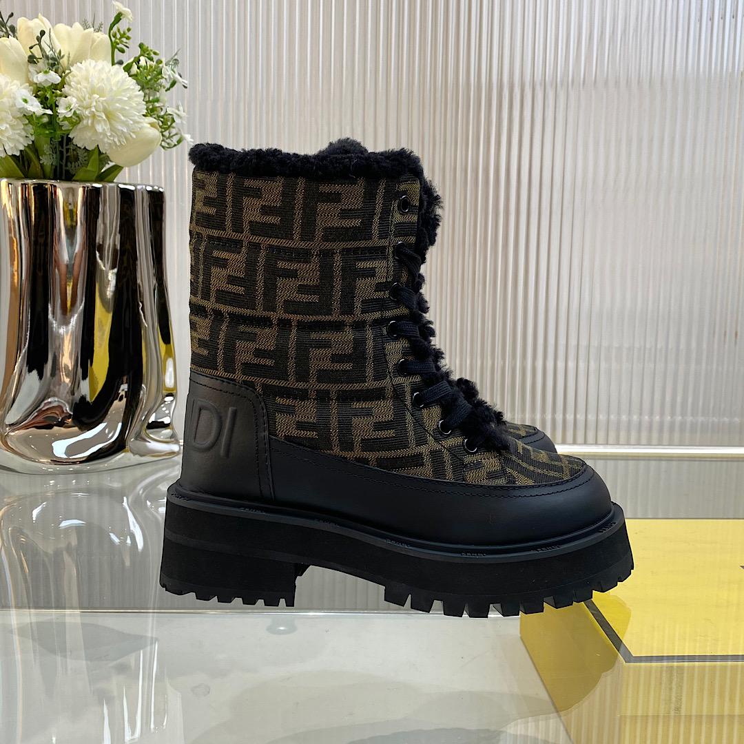 Fendi Signature Biker Boots - DesignerGu