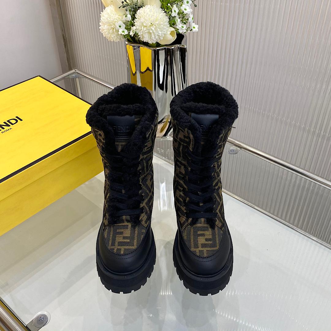 Fendi Signature Biker Boots - DesignerGu