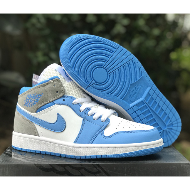 Air Jordan 1 Mid “University Blue” Sneaker    DX9276-100 - DesignerGu