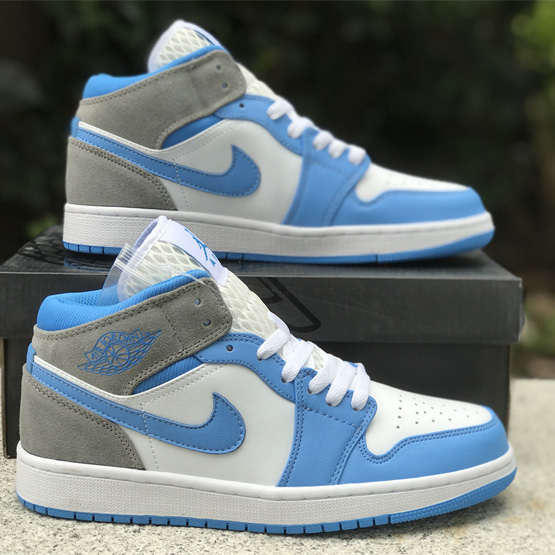 Air Jordan 1 Mid “University Blue” Sneaker    DX9276-100 - DesignerGu