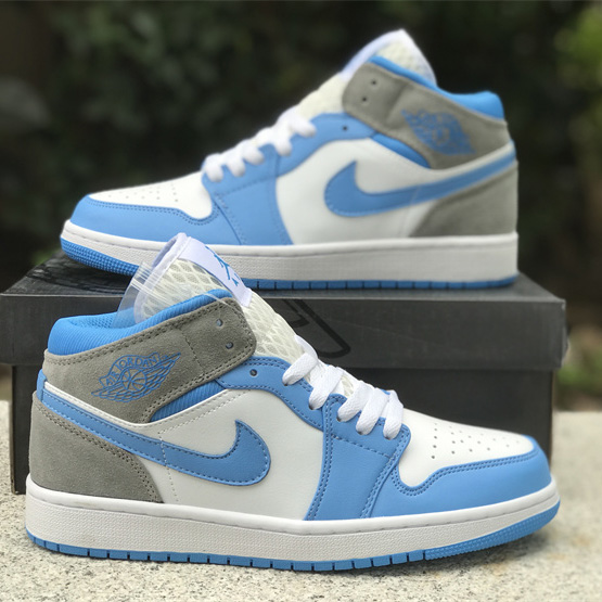 Air Jordan 1 Mid “University Blue” Sneaker    DX9276-100 - DesignerGu