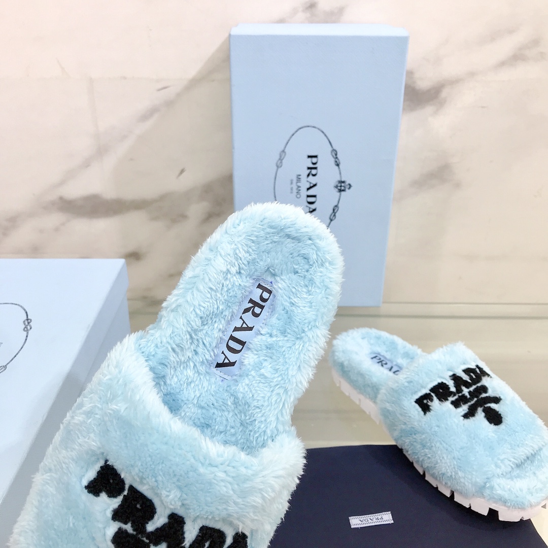 Prada Terry Cloth Slides - DesignerGu