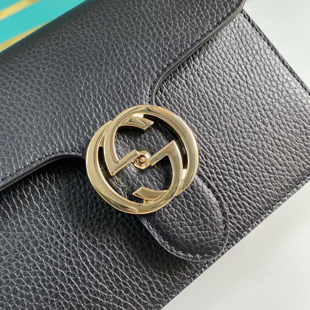 Gucci Interlocking Leather Crossbody Bag(20-15-7.5cm)   510304 - DesignerGu