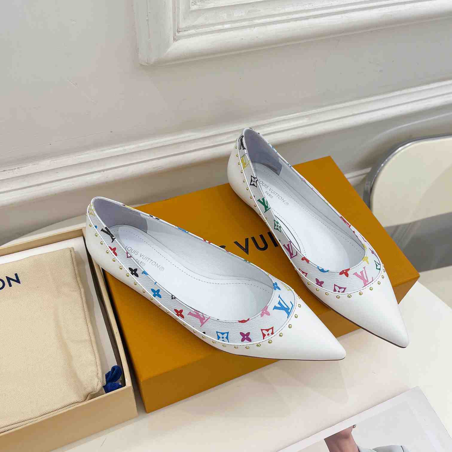 Louis Vuitton Signature Flat Ballerina    - DesignerGu