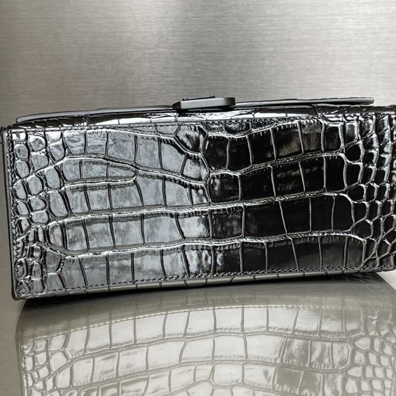 Balenciaga Degrade Crocodile Embossed Hourglass Small Crossbody Bag(23-10-24cm) - DesignerGu