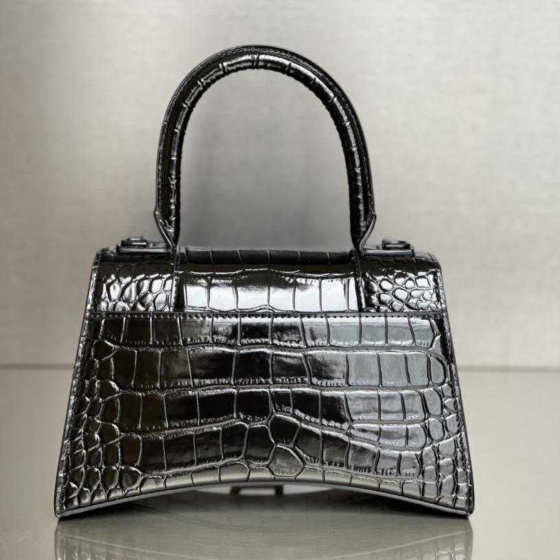 Balenciaga Degrade Crocodile Embossed Hourglass Small Crossbody Bag(23-10-24cm) - DesignerGu