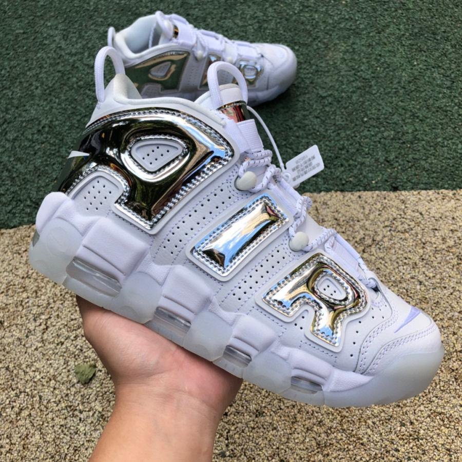 Nike Air More Uptempo Chrome Sneaker    917593-100 - DesignerGu