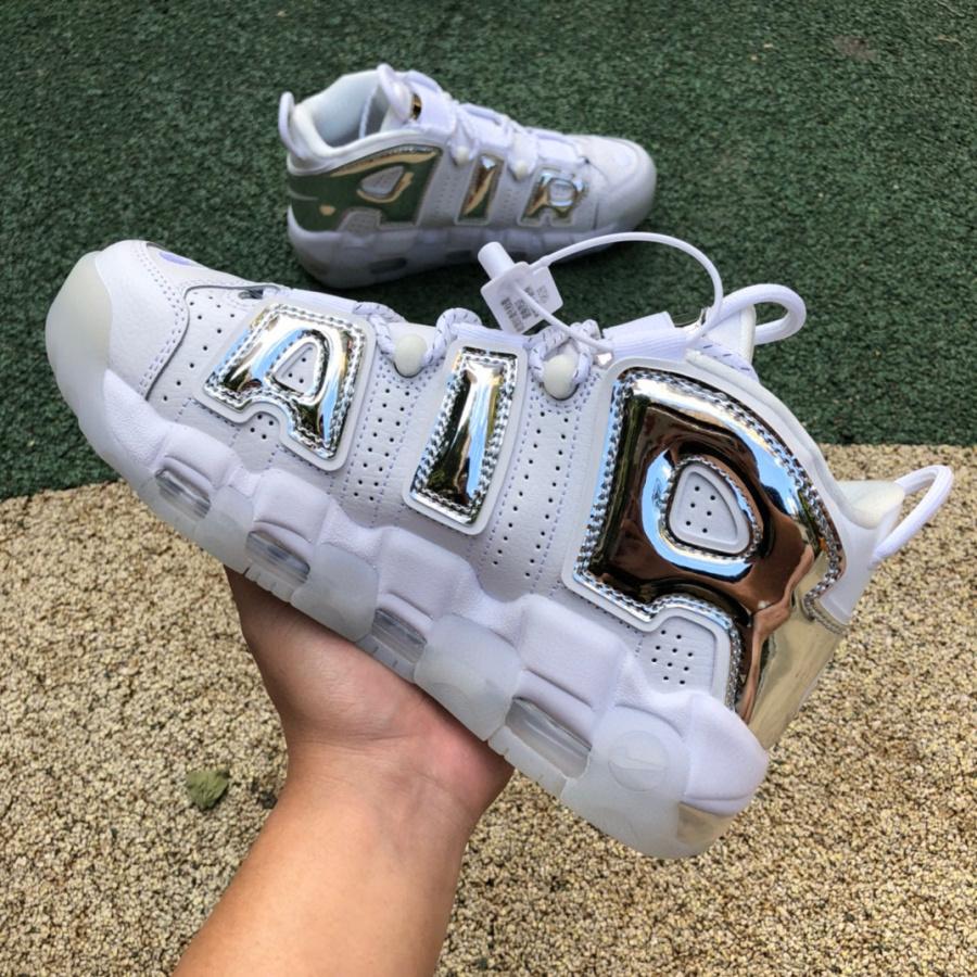 Nike Air More Uptempo Chrome Sneaker    917593-100 - DesignerGu