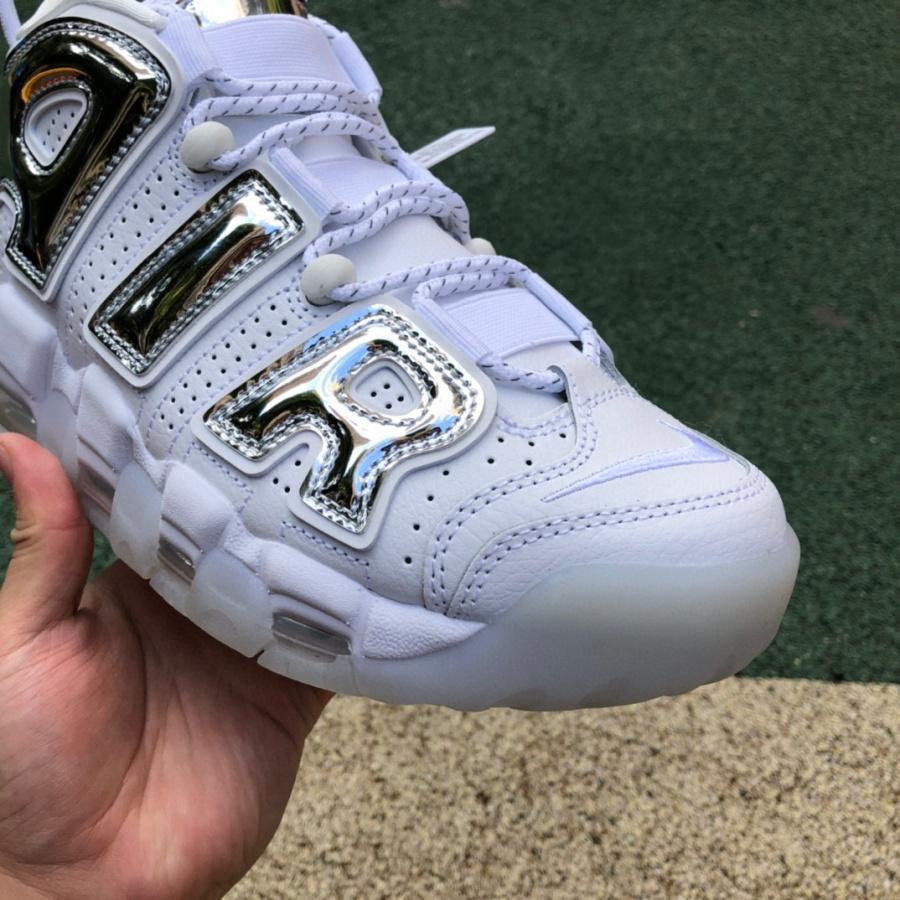 Nike Air More Uptempo Chrome Sneaker    917593-100 - DesignerGu