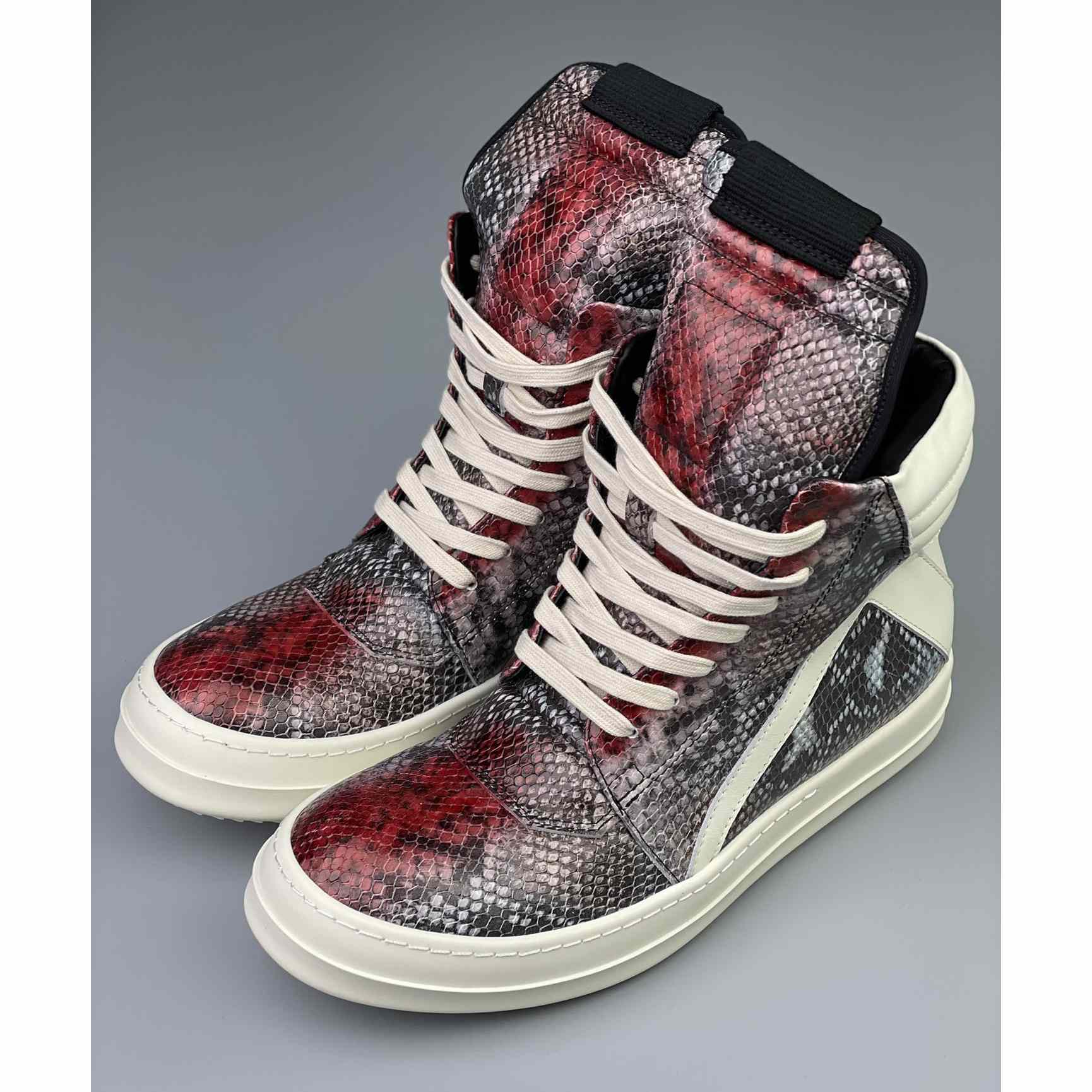 Rick Owens Geobasket High Top Sneakers - DesignerGu