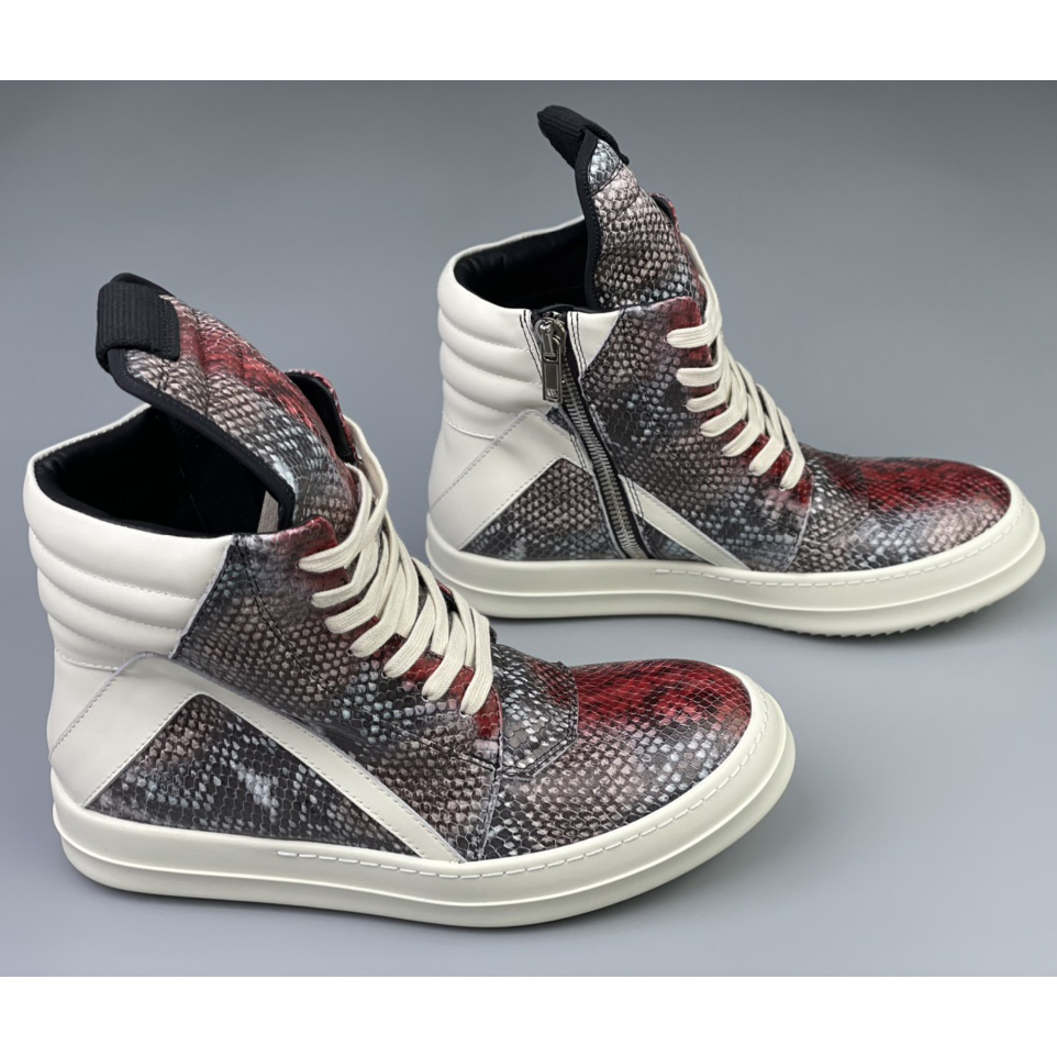 Rick Owens Geobasket High Top Sneakers - DesignerGu