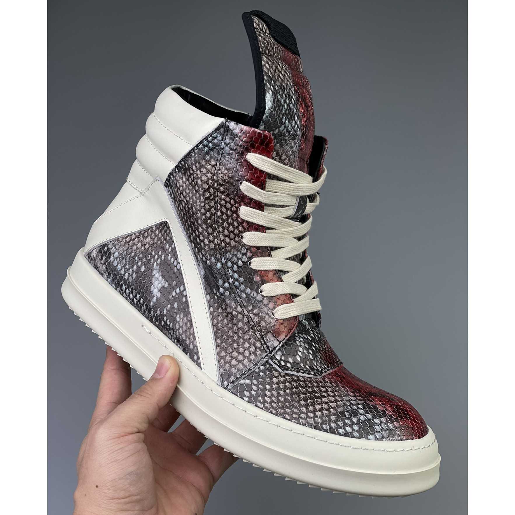 Rick Owens Geobasket High Top Sneakers - DesignerGu