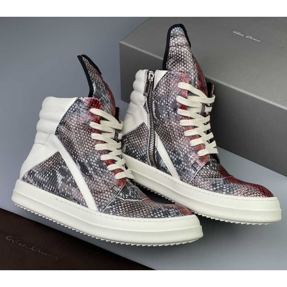 Rick Owens Geobasket High Top Sneakers - DesignerGu