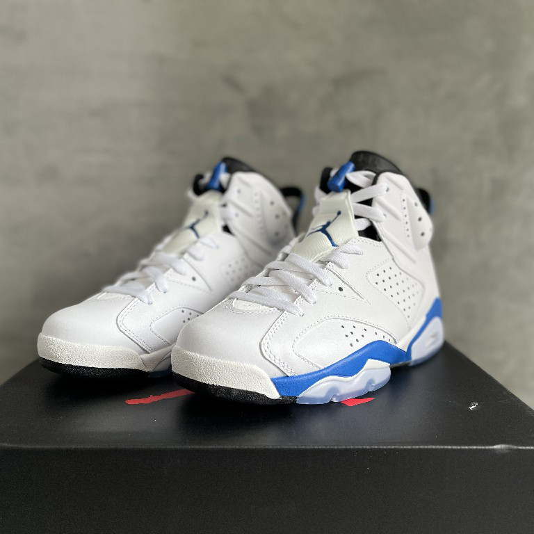 Air Jordan 6 Retro “Sport Blue” Sneaker     384664-107 - DesignerGu