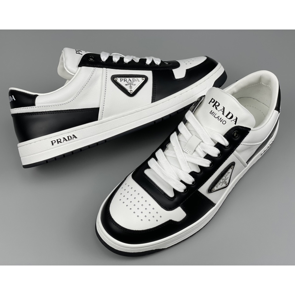 Prada Downtown Leather Sneakers - DesignerGu