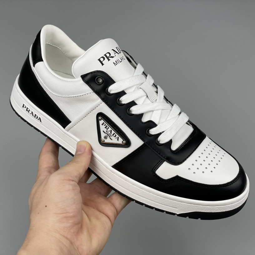 Prada Downtown Leather Sneakers - DesignerGu