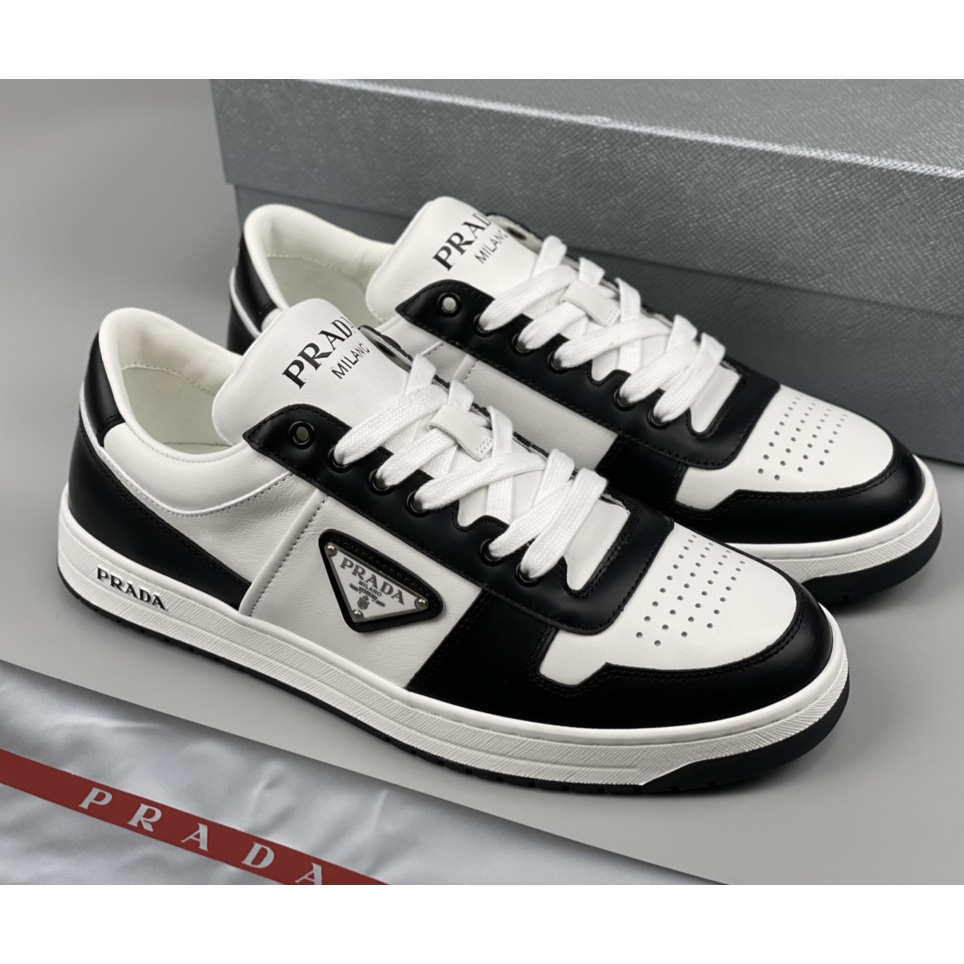 Prada Downtown Leather Sneakers - DesignerGu