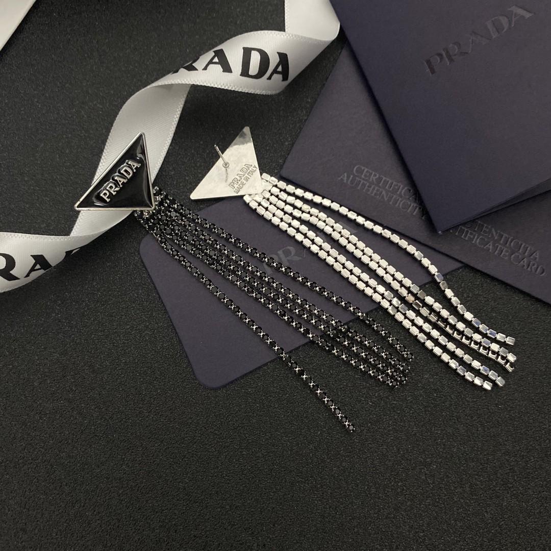 Prada Symbole Drop Earrings - DesignerGu