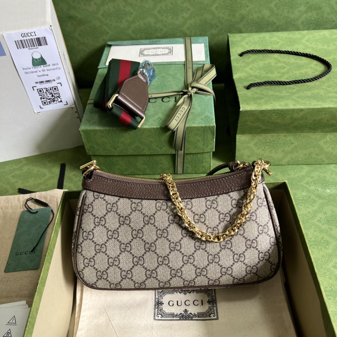 Gucci Ophidia GG Small Handbag(25*15.5*6cm)    - DesignerGu