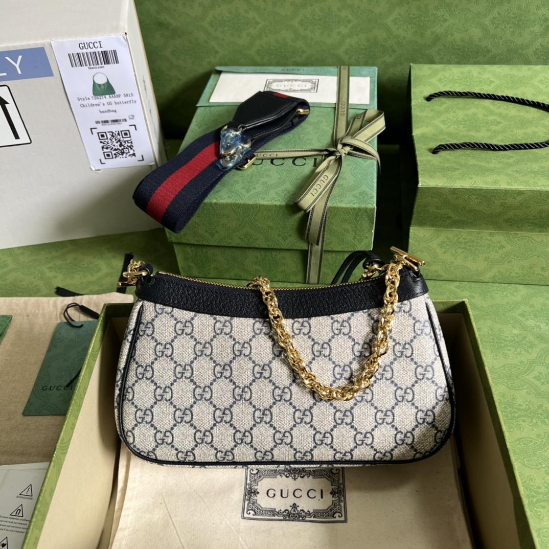 Gucci Ophidia GG Small Handbag(25*15.5*6cm)    - DesignerGu