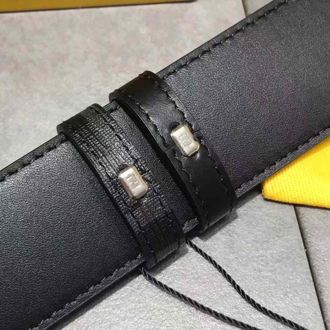 Fendi Black Leather Belt - DesignerGu