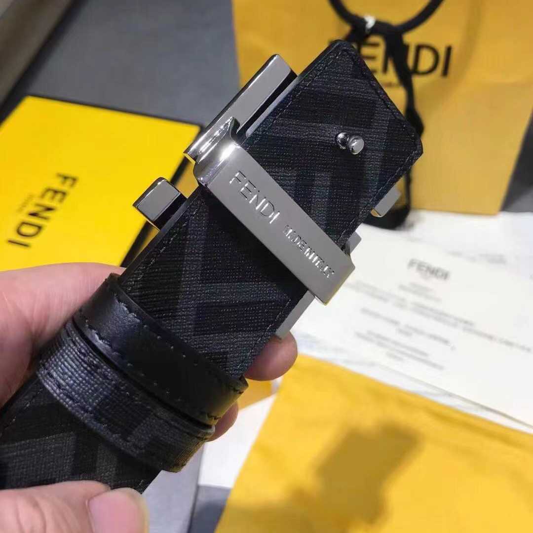 Fendi Black Leather Belt - DesignerGu