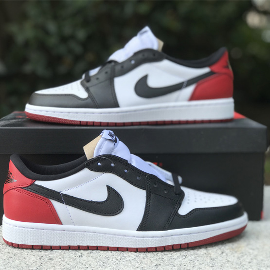 Air Jordan 1 Low “Black Toe” Sneaker      555088-125 - DesignerGu