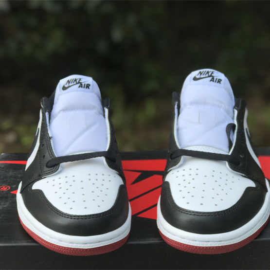 Air Jordan 1 Low “Black Toe” Sneaker      555088-125 - DesignerGu