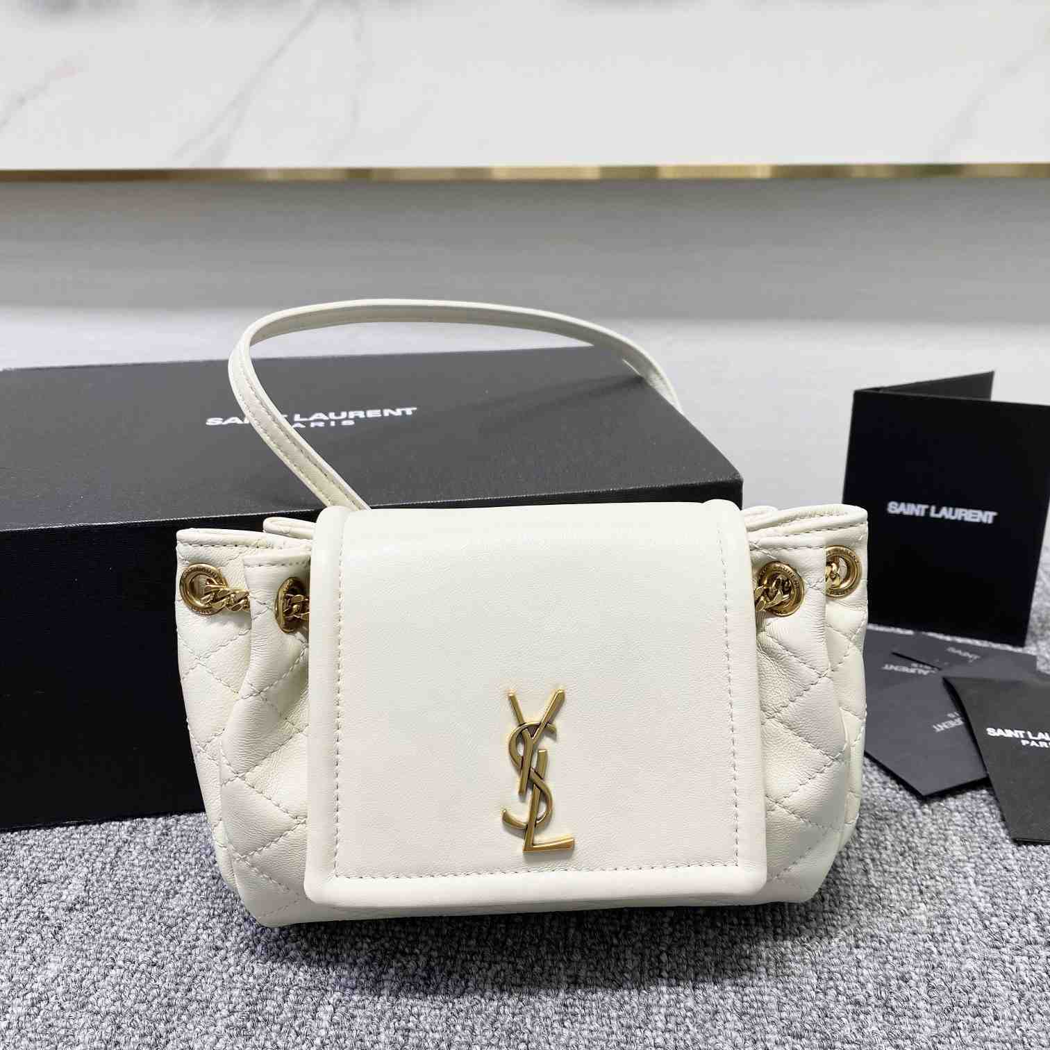 Saint Laurent Mini Nolita In Lambskin - DesignerGu