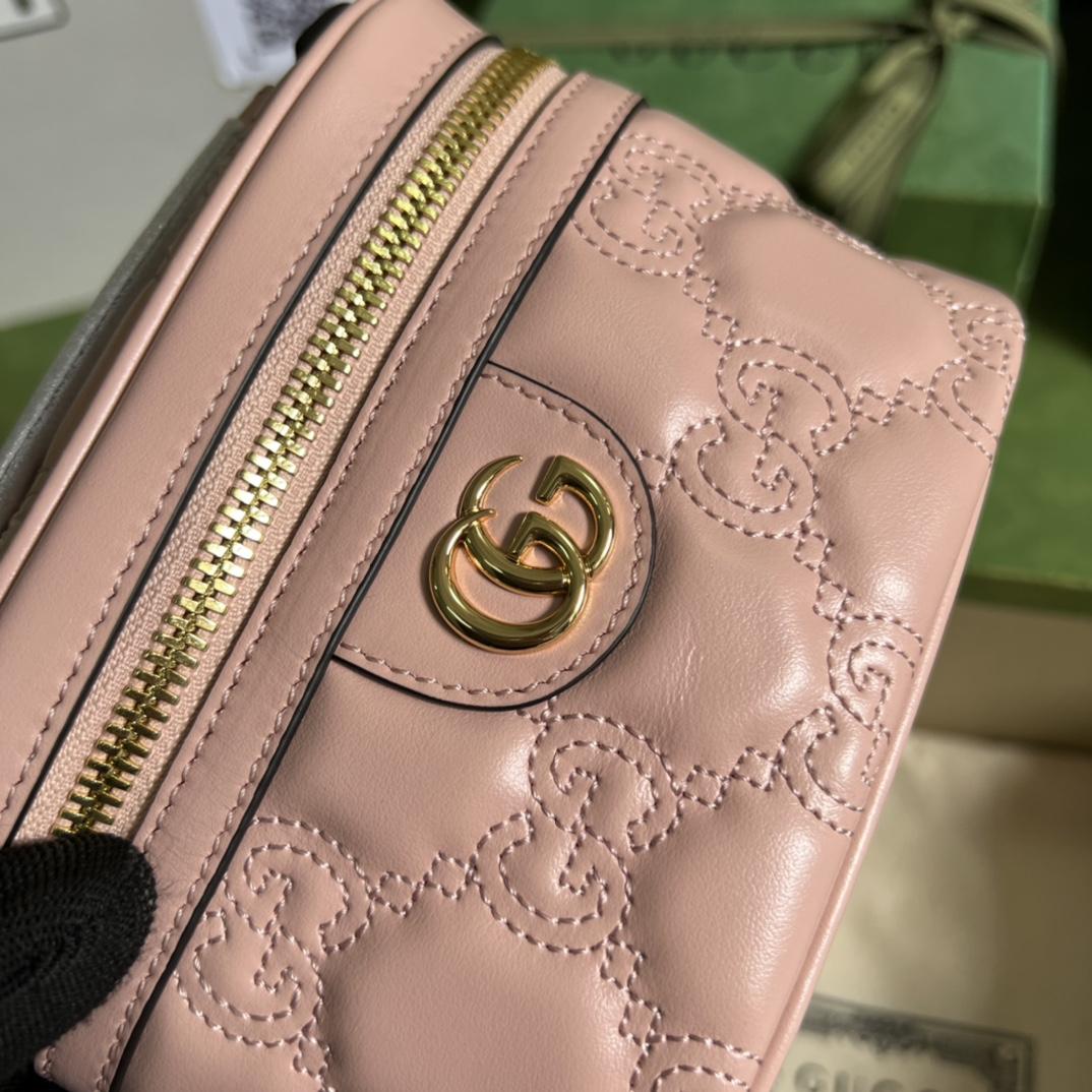 Gucci GG Matelassé Top Handle Mini Bag(16-10.5-5cm) - DesignerGu